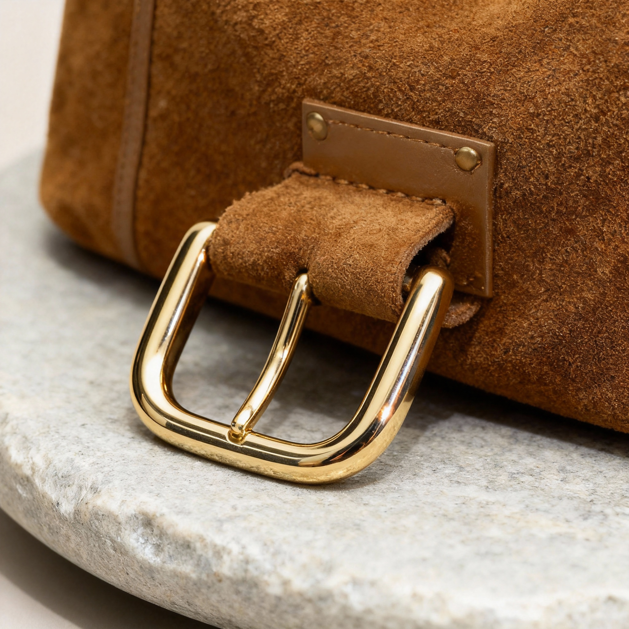 Vintage-Inspired Brown Suede Slouchy Hobo Shoulder Bag - Image 5