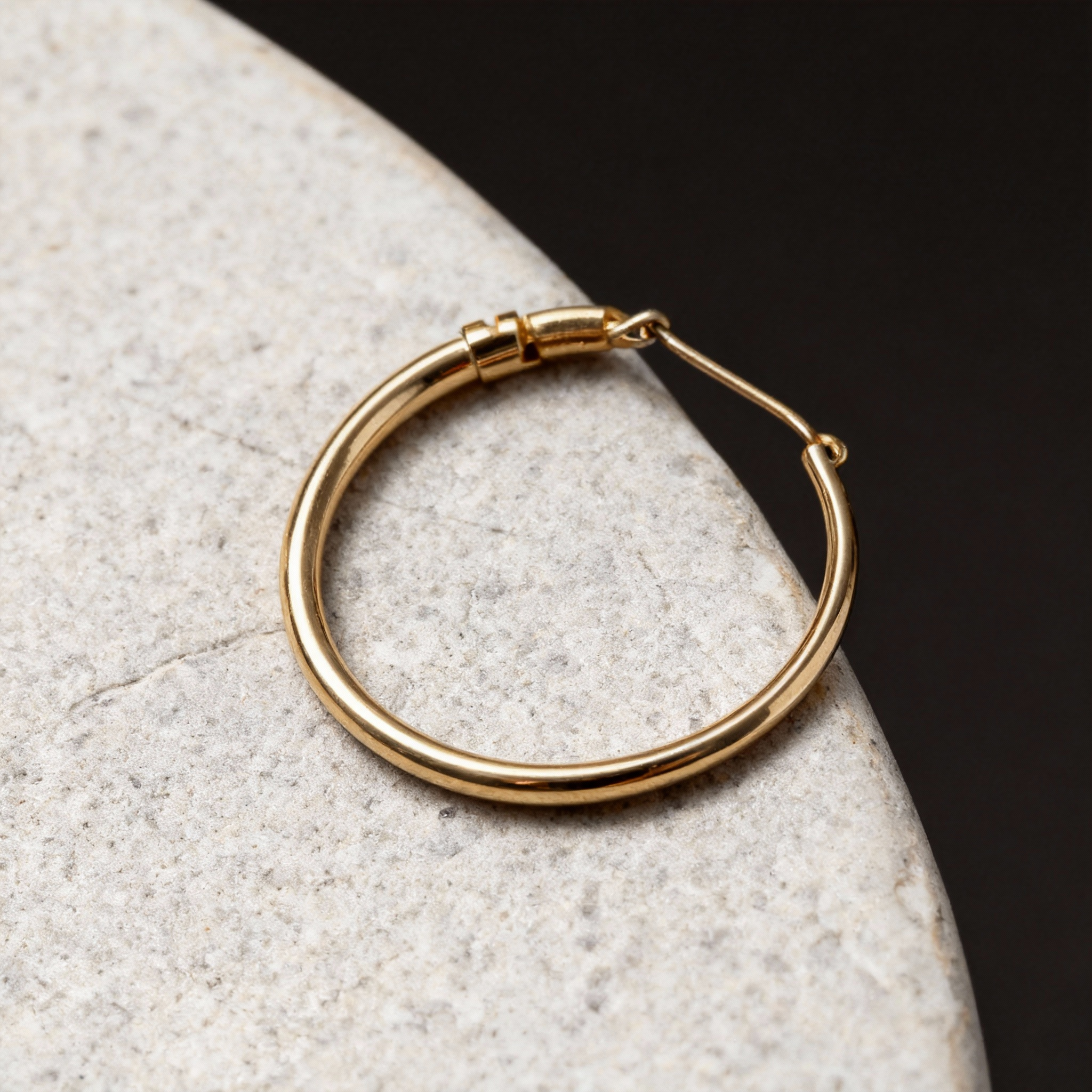 Classic Thin Gold Hoop Earrings Minimalist Everyday Jewelry - Image 4