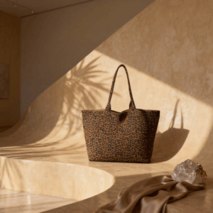 Chic Leopard Print Large Capacity Shoulder Tote Bag